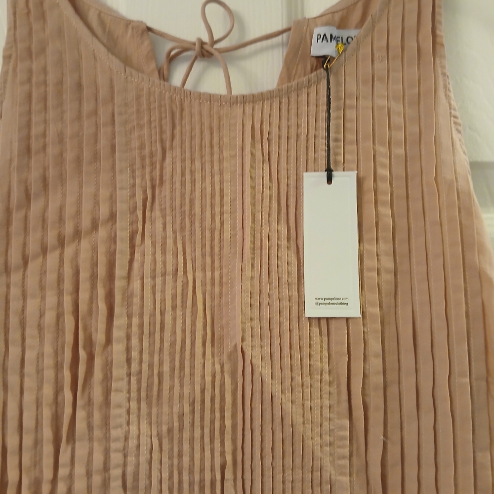 Pampelone NWT Pink Mauve BOHO Sleeveless Festival Spring Ruffle Maxi Dress-S - Picture 9 of 16